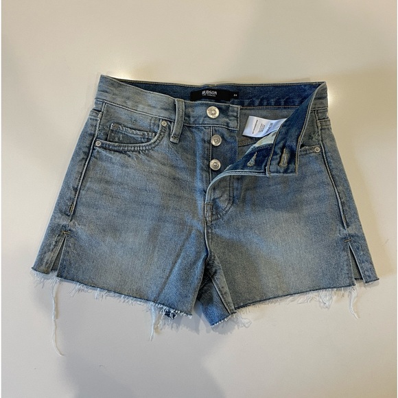 NWT Hudson Lori High-Rise Jean Short Distressed Denim Vintage Style - Picture 6 of 9